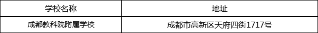 成都市成都教科院附屬學(xué)校地址在哪里？