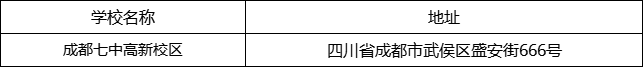 成都市成都七中高新校區(qū)地址在哪里？