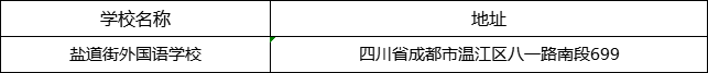 成都市鹽道街外國語學(xué)校地址在哪里？