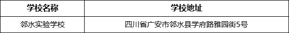 廣安市鄰水實(shí)驗(yàn)學(xué)校學(xué)校地址在哪里？