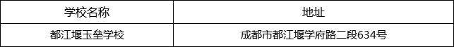 成都市都江堰玉壘學(xué)校地址在哪里？