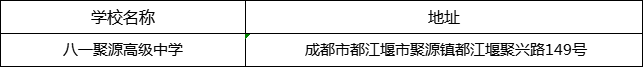 成都市八一聚源高級(jí)中學(xué)地址在哪里？