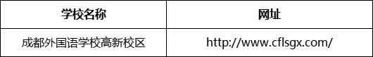 成都市成都外國(guó)語(yǔ)學(xué)校高新校區(qū)網(wǎng)址是什么？