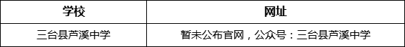 綿陽市三臺縣蘆溪中學網(wǎng)址是什么？