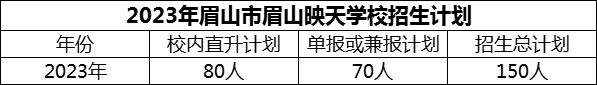 2024年眉山市眉山映天學(xué)校招生計劃是多少？