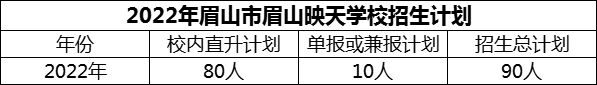 2024年眉山市眉山映天學(xué)校招生計劃是多少？