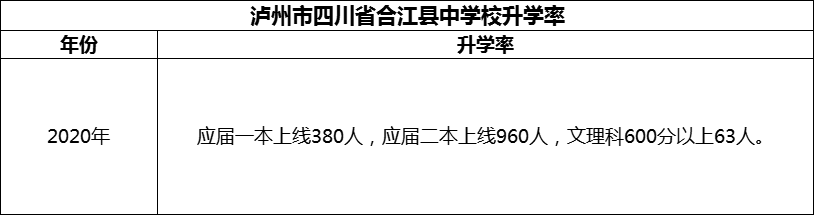 2024年瀘州市四川省合江縣中學校升學率怎么樣？