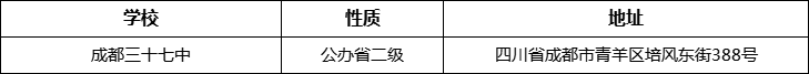 成都市成都三十七中詳細(xì)地址、在哪里？