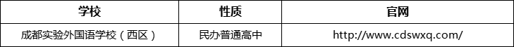 成都市成都實驗外國語學校（西區(qū)）官網(wǎng)、網(wǎng)址、官方網(wǎng)站