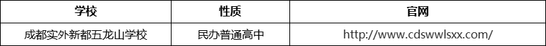 成都市成都實(shí)外新都五龍山學(xué)校官網(wǎng)、網(wǎng)址、官方網(wǎng)站